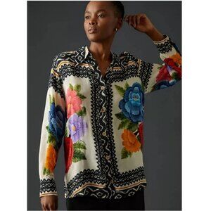 Rachel Zoe Floral boho button down blouse